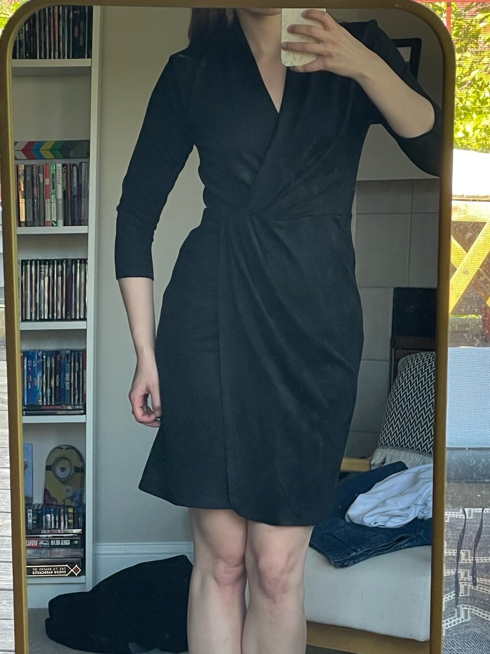 J. McLaughlin faux-suede wrap dress